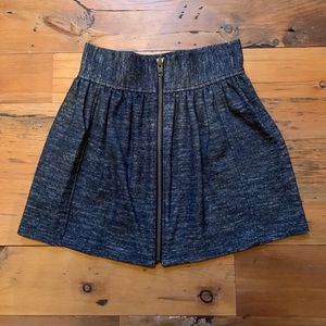 WILFRED Wool/Cotton High Waisted Mini Flare Skirt